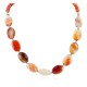 Certified Authentic Navajo Nickel Natural Carnelian Native American Necklace 25321-4