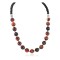 Certified Authentic Navajo Nickel Natural Carnelian Native American Necklace 25329