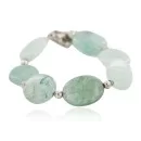 Navajo Green Quartz Bracelet with Nickel Clasp 13039-4