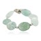 Certified Authentic Navajo Nickel Natural Green Quartz Native American Bracelet 13039-4