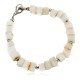 Certified Authentic Navajo Nickel Natural Mother of Pearl Native American Bracelet 13048-7 Certified Authentic Navajo Nickel Natural Mother of Pearl Native American Bracelet 13048-7