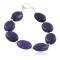 Certified Authentic Navajo Nickel Natural Purple Charoite Native American Bracelet 13039-16
