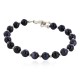 Certified Authentic Navajo Nickel Natural Purple Goldstone Native American Bracelet 13039-15