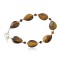 Certified Authentic Navajo Nickel Natural Tigers Eye Native American Bracelet  13025-5