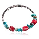 Navajo Turquoise and CORAL Native American WRAP Bracelet 12728