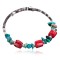 Certified Authentic Navajo Turquoise and CORAL Native American WRAP Bracelet 12728