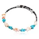 Navajo Turquoise and Heishi Native American WRAP Bracelet 12716