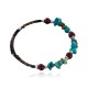 Certified Authentic Navajo Turquoise and Jasper Native American Adjustable Wrap Bracelet 12740-5