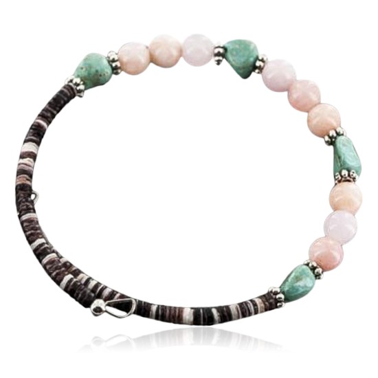 Certified Authentic Navajo Turquoise and QUARTZ Native American WRAP Bracelet 1 371097466571