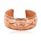Certified Authentic Navajo Wide Bear Feather Handmade Native American Pure Copper Bracelet  13101