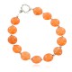 Certified Authentic Nickel Natural Carnelian Navajo Native American Bracelet 13047-4