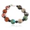 Certified Authentic Nickel Navajo Natural Black Onyx Multicolor Stones Native American Bracelet 13035-6