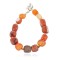 Certified Authentic Nickel Navajo Natural Carnelian Native American Bracelet 13038-5