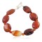 Certified Authentic Nickel Navajo Natural Carnelian Native American Bracelet 13039-10