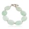 Certified Authentic Nickel Navajo Natural Green Quartz Native American Bracelet 13039-3