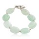 Certified Authentic Nickel Navajo Natural Green Quartz Native American Bracelet 13039-3