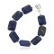 Certified Authentic Nickel Navajo Natural Lapis Native American Bracelet 13046
