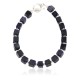 Certified Authentic Nickel Navajo Natural Purple Goldstone Native American Bracelet 13038-1