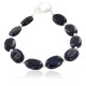Certified Authentic Nickel Navajo Natural Purple Goldstone Native American Bracelet 13039-8