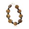 Certified Authentic Nickel Navajo Natural Tigers Eye and Black Onyx Native American Bracelet 13047-2