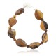 Certified Authentic Nickel Navajo Natural Tigers Eye Native American Bracelet 13038-7