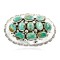 Certified Authentic Nuggets Navajo .925 Sterling Silver Natural Turquoise Native American Buckle 10527-1