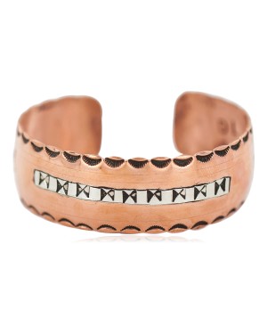 Certified Authentic Papillon Horse Navajo .925 Sterling Silver Handmade Native American Pure Copper Bracelet 92005-21