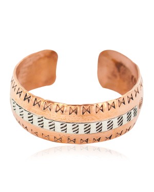 Certified Authentic Papillon Maze Horse Navajo .925 Sterling Silver Handmade Native American Pure Copper Bracelet  13097-25