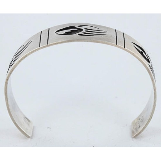 Certified Authentic Navajo Bear Paw .925 Sterling Silver Sterling Silver Native American Bracelet 371004246677