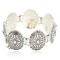 Collectable Handmade Certified Authentic Navajo .925 Sterling Silver Native American Link Concho Bracelet 12699