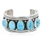Collectable Handmade Navajo .925 Sterling Silver Turquoise Native American Bracelet 12353-1