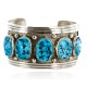 Collectable Handmade Certified Authentic Navajo .925 Sterling Silver Turquoise Native American Cuff Bracelet 12502