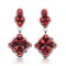 Coral .925 Starling Silver Certified Authentic Navajo Native American Handmade Post Earrings  18198-20