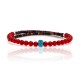 Coral and Natural Turquoise Certified Authentic Navajo Native American Adjustable Wrap Bracelet 22133