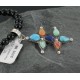 Petit Point Handmade Certified Authentic Zuni .925 Sterling Silver Multi Color Native American Necklace 370910626582