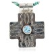 Cross .925 Sterling Silver Nickel Handmade Certified Authentic Navajo Natural Turquoise Tigers Eye Native American Necklace 14981-16029-7