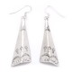 Cross Sun Mountain .925 Starling Silver Certified Authentic Handmade Navajo Native American Earrings  27265-7