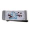 Deer .925 Sterling Silver Ray Begay Certified Authentic Handmade Navajo Native American Natural Turquoise Coral Money Clip 11253-12