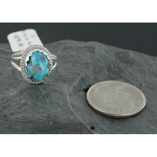 Delicate $280 Handmade Certified Authentic Navajo .925 Sterling Silver Turquoise Native American Ring  370922488474