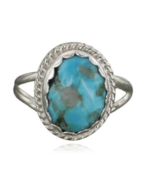 Delicate $280 Handmade Certified Authentic Navajo .925 Sterling Silver Turquoise Native American Ring  370922488474