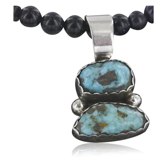 Delicate $380 Handmade Certified Authentic Navajo .925 Sterling Silver Natural Turquoise Native American Necklace 390741477262