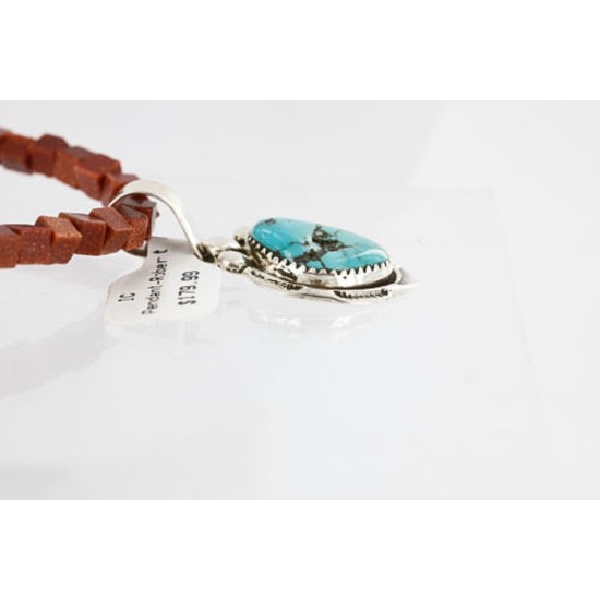 Handmade Certified Authentic Navajo .925 Sterling Silver Turquoise Native American Necklace 371014333648