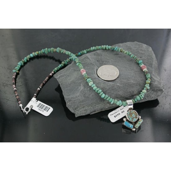 Delicate $430 Handmade Certified Authentic Navajo .925 Sterling Silver and Turquoise Native American Necklace 390683080363 Delicate $430 Handmade Certified Authentic Navajo .925 Sterling Silver and Turquoise Native American Necklace 390683080363