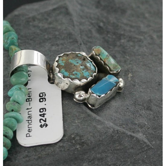 Delicate $430 Handmade Certified Authentic Navajo .925 Sterling Silver and Turquoise Native American Necklace 390683080363 Delicate $430 Handmade Certified Authentic Navajo .925 Sterling Silver and Turquoise Native American Necklace 390683080363