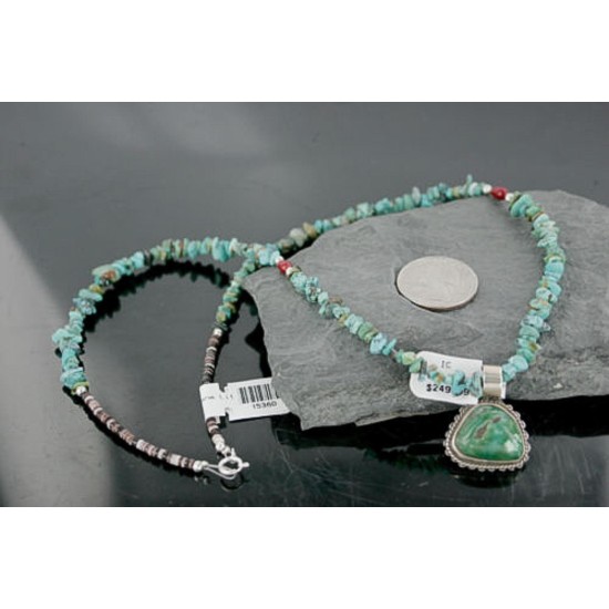 Delicate $440 Handmade Certified Authentic Navajo .925 Sterling Silver Natural Turquoise Native American Necklace 390717355751 Delicate $440 Handmade Certified Authentic Navajo .925 Sterling Silver Natural Turquoise Native American Necklace 390717355751
