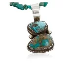 Delicate $460 Handmade Certified Authentic Navajo .925 Sterling Silver and Turquoise Native American Necklace 390738003311
