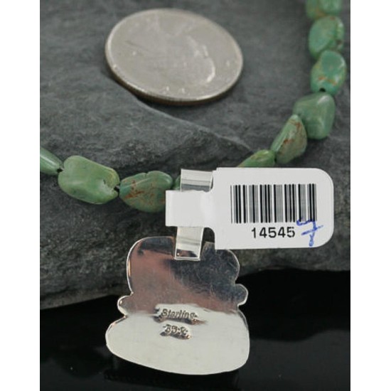 Handmade Certified Authentic Navajo .925 Sterling Silver Turquoise Native American Necklace 390682452881