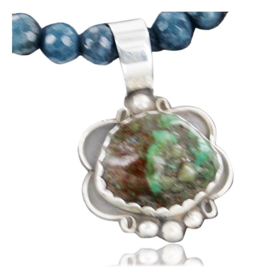 Delicate $480 Handmade Certified Authentic Navajo .925 Sterling Silver Natural Turquoise Native American Necklace 370962257388
