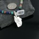 Handmade Certified Authentic Navajo .925 Sterling Silver Turquoise and Multicolor Stones Native American Necklace & Pendant 390669787527