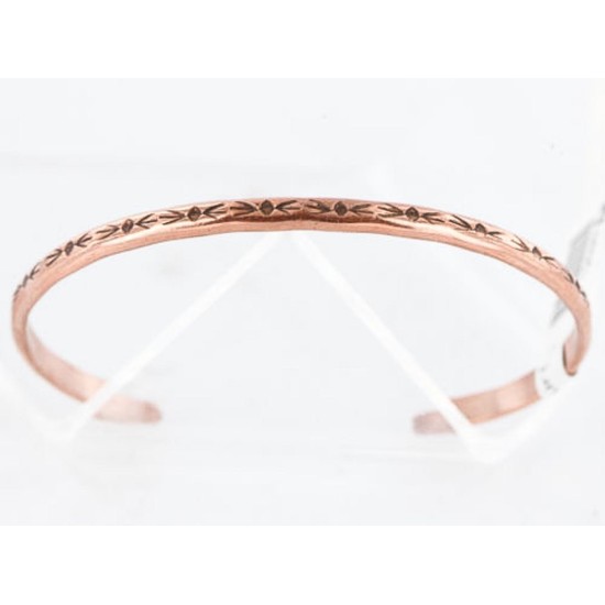 Handmade Certified Authentic Navajo Handstamped Handmade Copper Native American Bracelet 371026847766